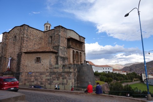 The only remnant of the original Temple of the Sun is the rounded protrusion to the right of the Convent of Santa Domingo