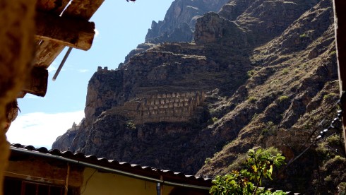 View of a granery storage high up the mountainside. The dryer air enabled longer storage of their grain