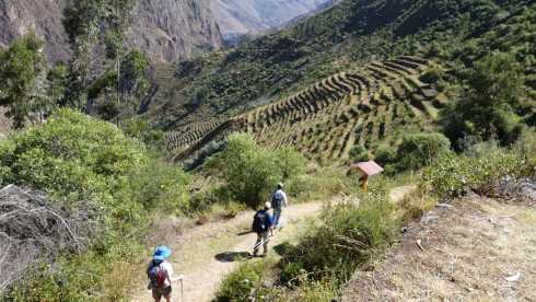 Amazing scenery - ancient terraces close to the end of the hike