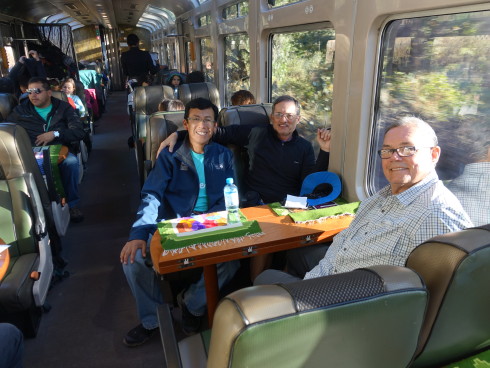 On the train to Machu Picchu 