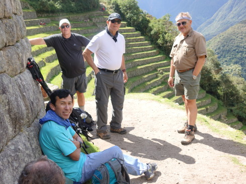 Lunch break at the top of Winaywayna