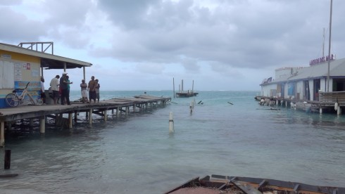 The building containing a store and the boat gas station was where that hole in the dock is now