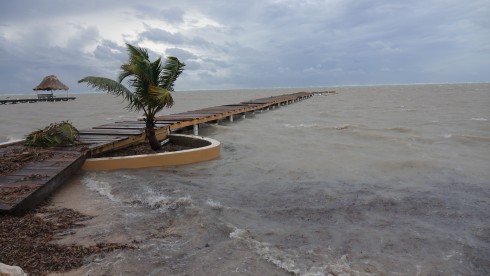 Our dock was almost completely destroyed. 