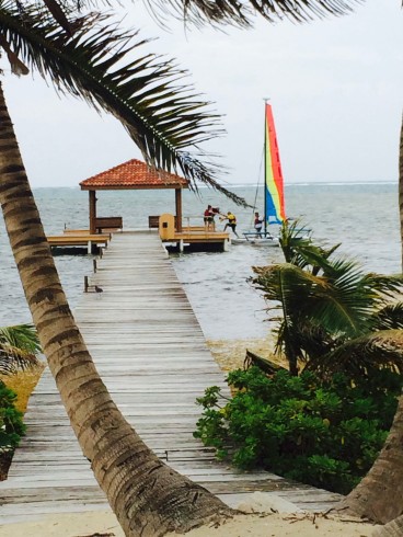 Our dock before the Hurricane Earl destroyed it on Wednesday night. My Hobie Cat ready to sail.